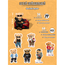Sevimli Teddy Bears Hobi Etiket Seti Sevimli Teddy Bears Hobi Etiket Seti