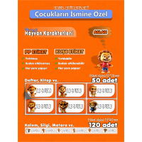Sevimli Aslanlar İsme Özel Hobi - Okul Etiket Seti - 170 Adet Sevimli Aslanlar İsme Özel Hobi - Okul Etiket Seti - 170 Adet