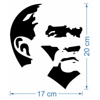 Oto Sticker Atatürk Silüet 20x17cm Oto Sticker Atatürk Silüet 20x17cm