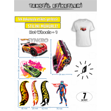 Hot Wheels Serisi-1 Ütü ile Yapışan Kıyafet Etiketi 7 Adet Hot Wheels Serisi-1 Ütü ile Yapışan Kıyafet Etiketi 7 Adet