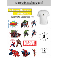 Marvel's Avengers Seri-1 Ütü ile Yapışan Kıyafet Etiketi 12 Adet Marvel's Avengers Seri-1 Ütü ile Yapışan Kıyafet Etiketi 12 Adet