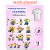 Minions Serisi Ütü ile Yapışan Kıyafet Etiketi