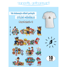 Paw Patrol Serisi Ütü ile Yapışan Kıyafet Etiketi 10 Adet Paw Patrol Serisi Ütü ile Yapışan Kıyafet Etiketi 10 Adet