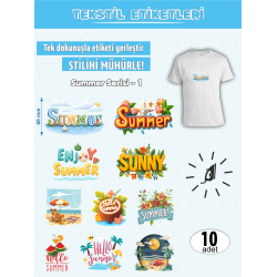Summer Serisi Ütü ile Yapışan Kıyafet Etiketi Summer Serisi Ütü ile Yapışan Kıyafet Etiketi
